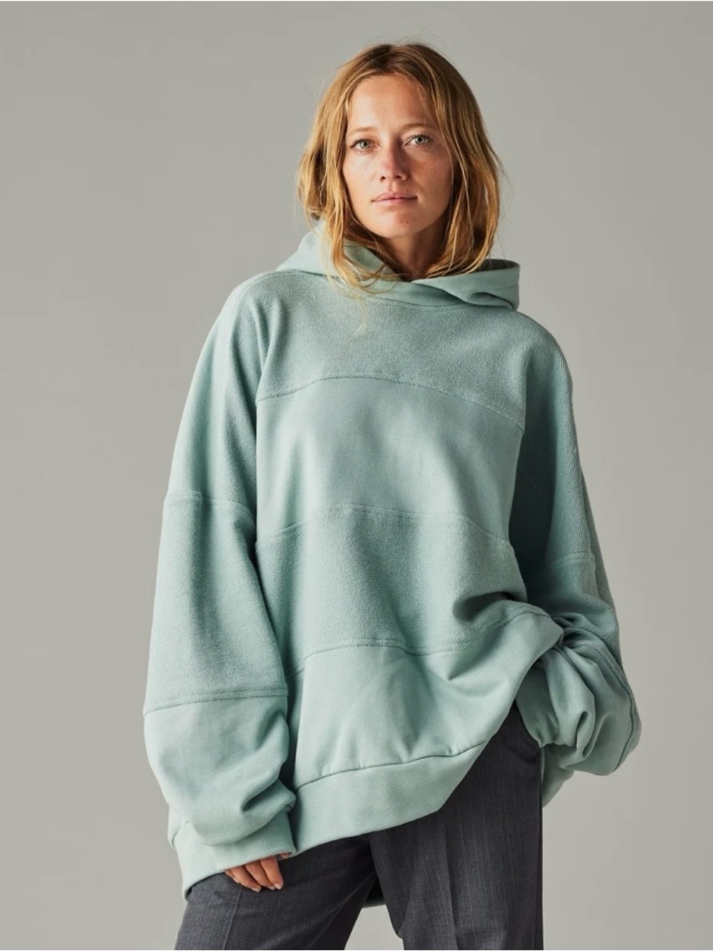 Oversized Mint Green Hoodie Sweatshirt